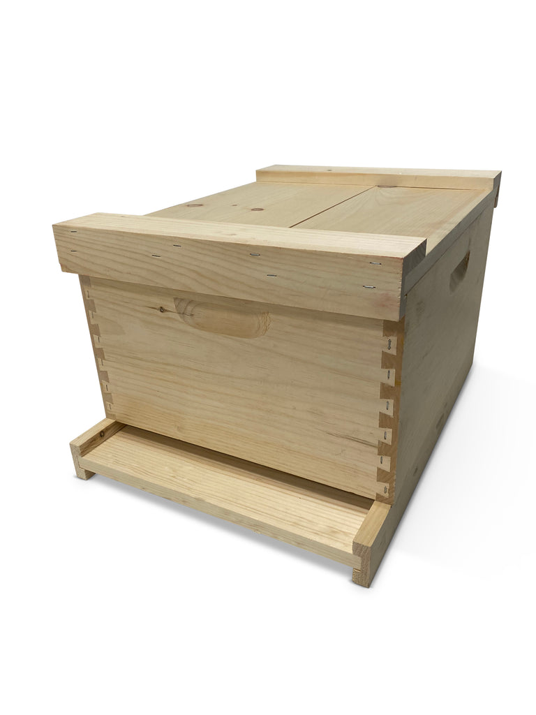 Fully Assembled 10 Frame Beehive Starter Kit + Double Waxed Wood Frames