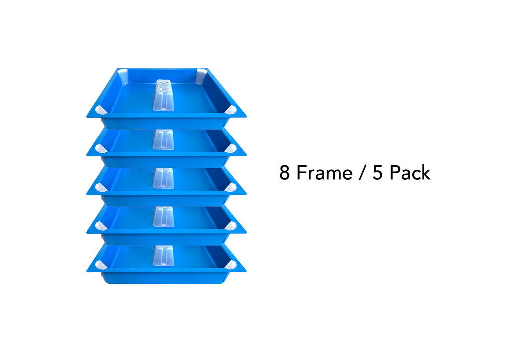 (5 Pack) 8 Frame Top Feeder blue insert, chimney cap + 4ea corner caps (No Wood)